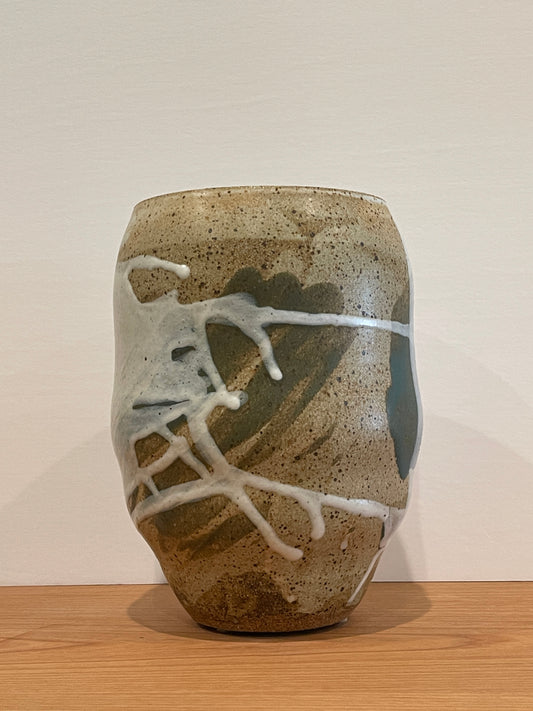 Shoshi Watanabe - Vase-Large-Natural with White Splash