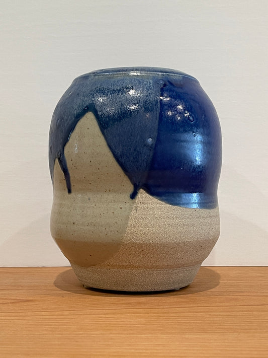 Shoshi Watanabe - Vase-Medium-Gloss Blue on White