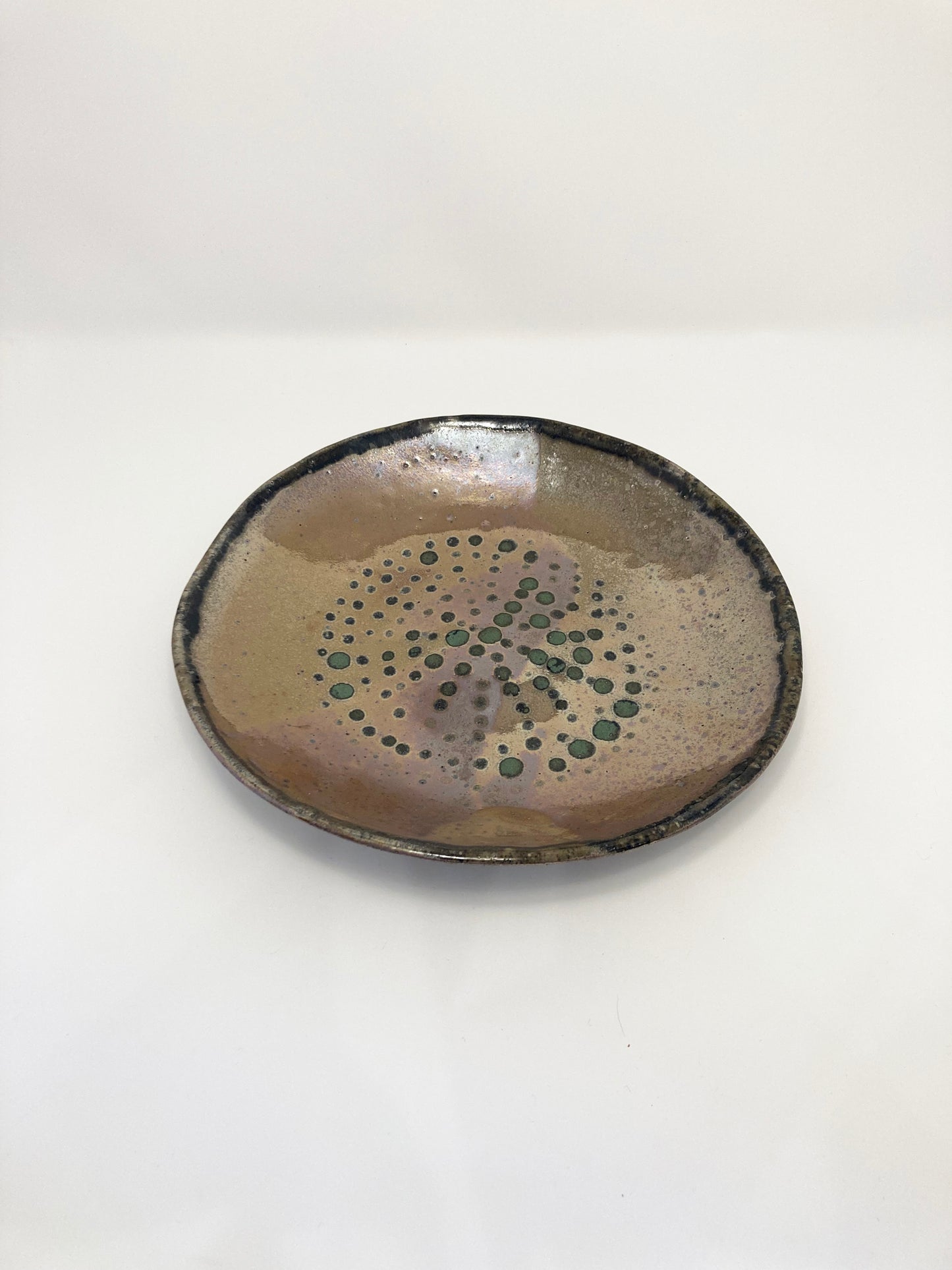 Nora Zamichow - Large plate - Round Grown w/Green Dot