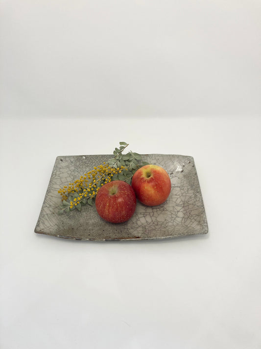 Nora Zamichow - Large plate - Rectangle Gray