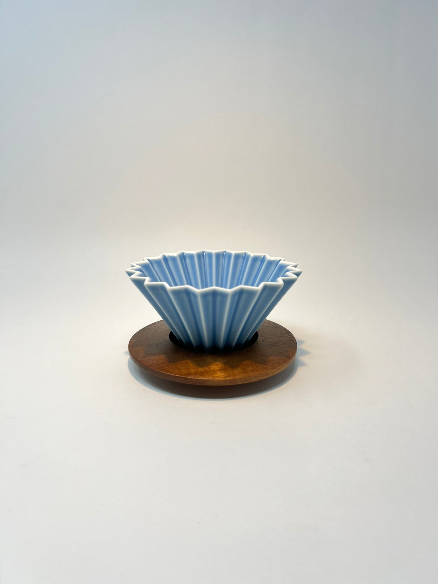 Origami Dripper (Blue) & Wood holder