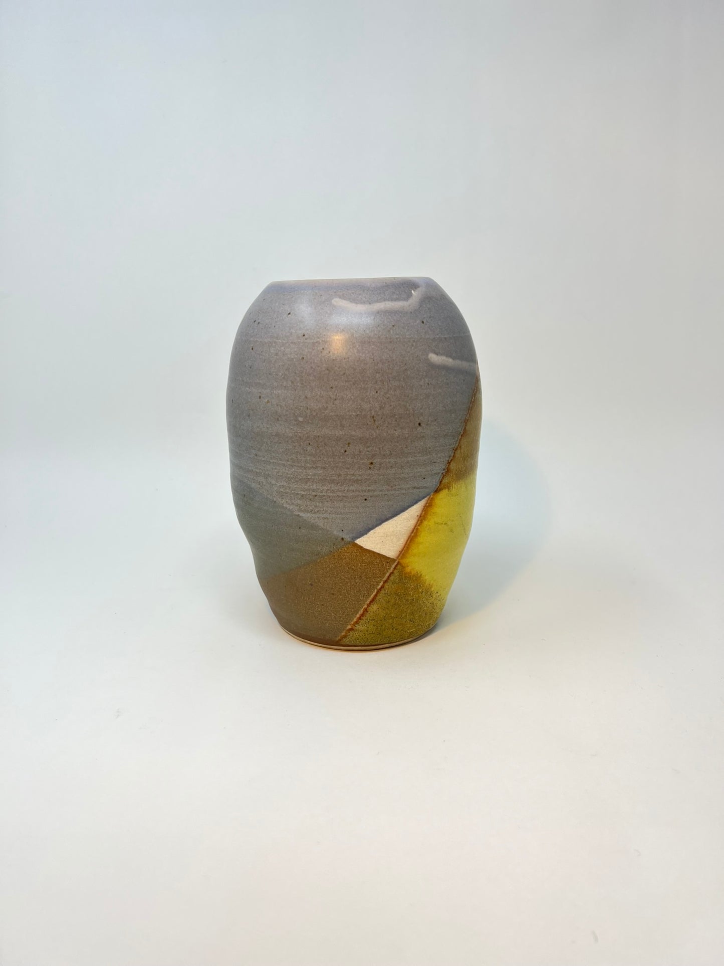 Shoshi Watanabe - Vase (Blue-gray and Yellow)